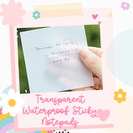Transparent Waterproof Sticky Notepads(50)